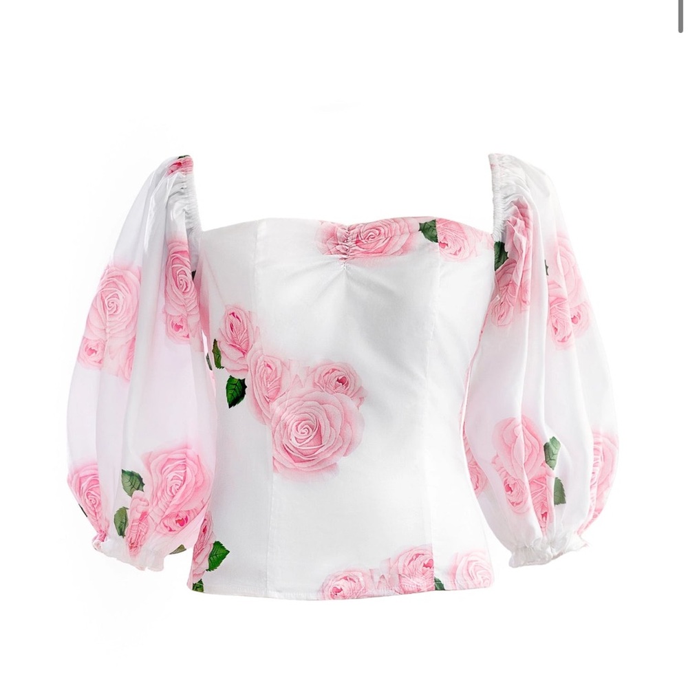Dose of roses puff sleeve top